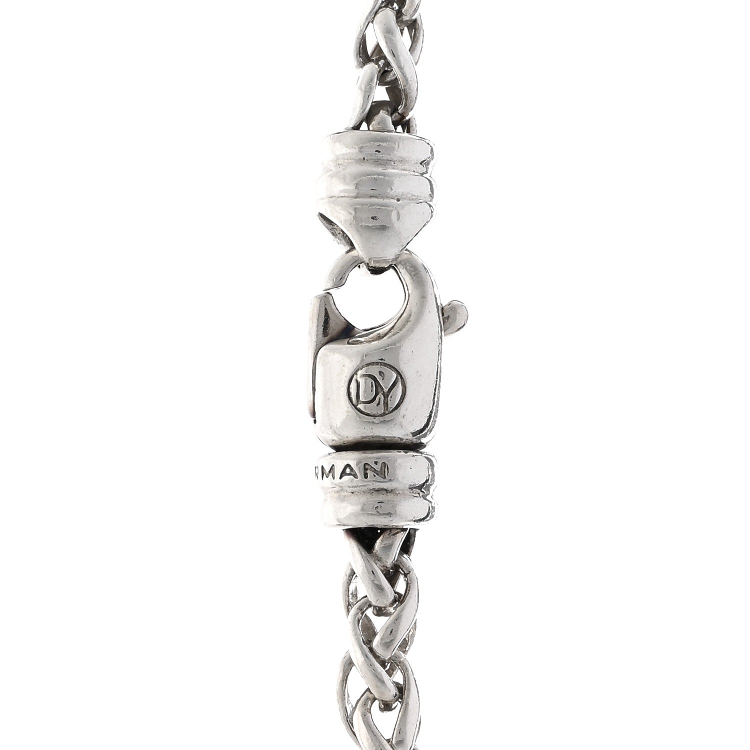 David Yurman Sterling Silver 18K Yellow Gold White Agate Hematite Garnet Half Moon Renaissance Enhancer Pendant Necklace 4 of 4