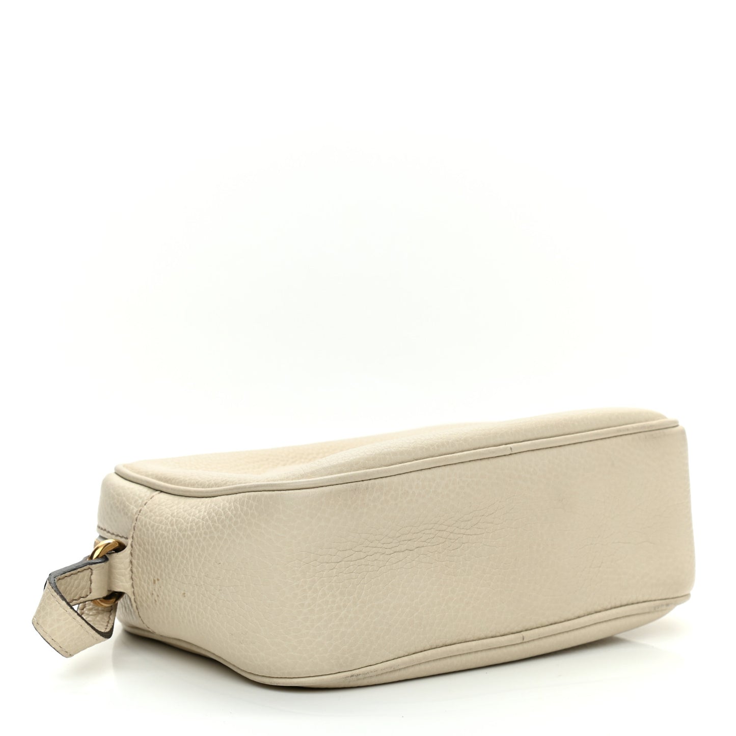 Pebbled Calfskin Small Soho Disco Bag Off White