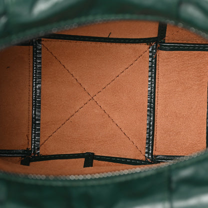 Bottega Veneta Paper Calfskin Maxi Intreccio Medium Arco Camera Bag Emerald Green 5 of 12