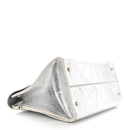 Christian Dior Metallic Calfskin Large Diorever Flap Silver 4 of 13