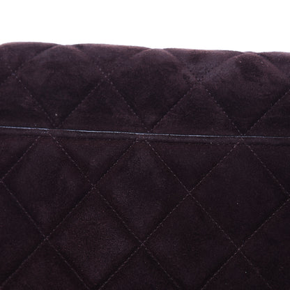 Chanel Suede Quilted Medium Single Flap Brown 13 of 15