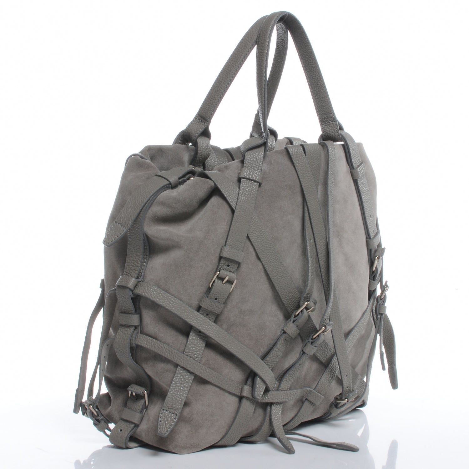 Alexander Wang Suede Kirsten Satchel Grey 3 of 6