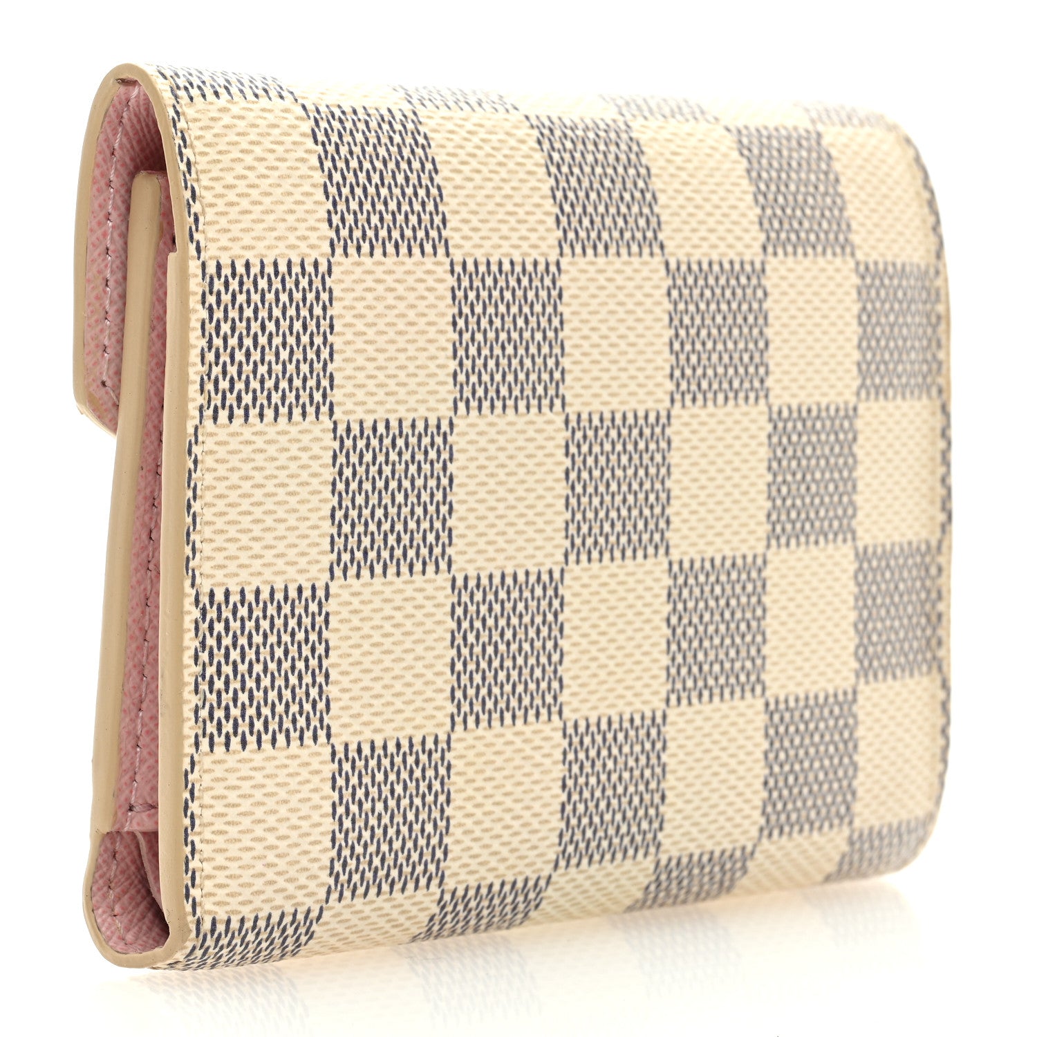 Louis Vuitton Damier Azur Victorine Wallet Rose Ballerine 3 of 6
