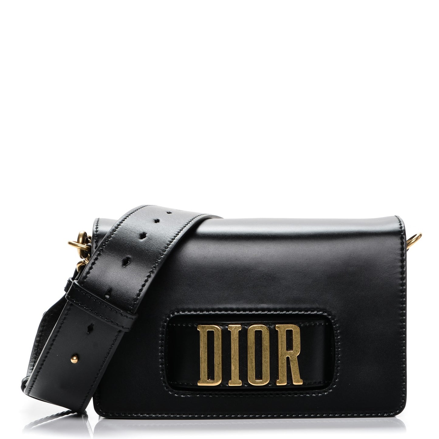 Smooth Calfskin Dio(r)evolution Flap Bag Black