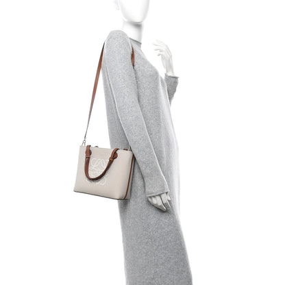 Loewe Canvas Calfskin Small Anagram Tote Ecru Tan 2 of 11