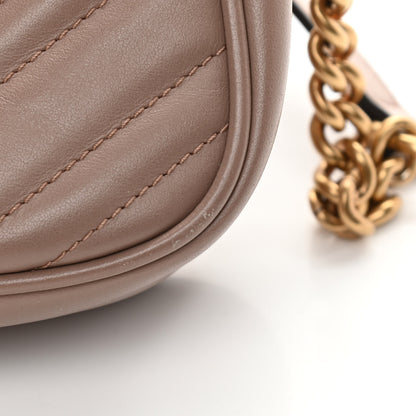 Gucci Calfskin Matelasse Small GG Marmont Chain Shoulder Bag Porcelain Rose 12 of 13