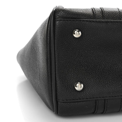 MCM Grained Calfskin Studded Boston Bag Black 7 of 12