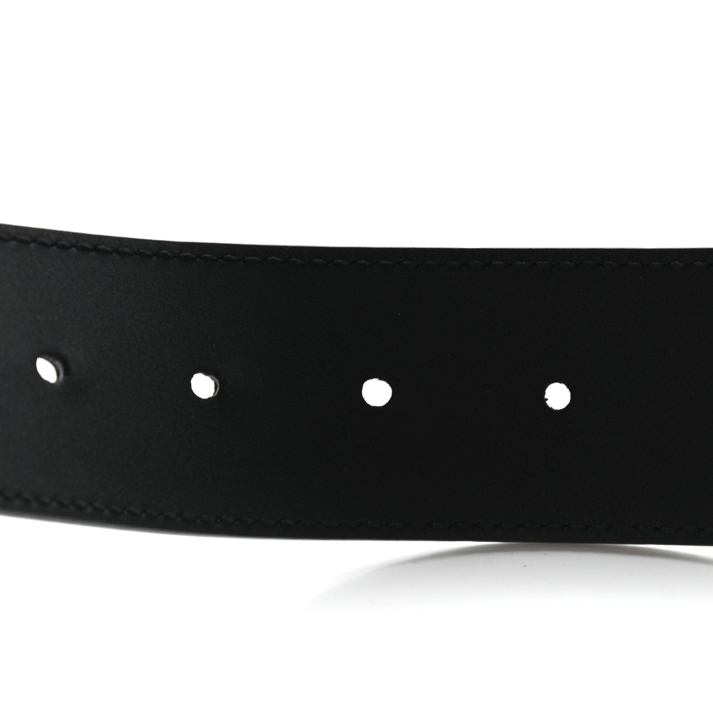 Moon Calfskin Nickel Double G 40mm Belt 90 36 Black