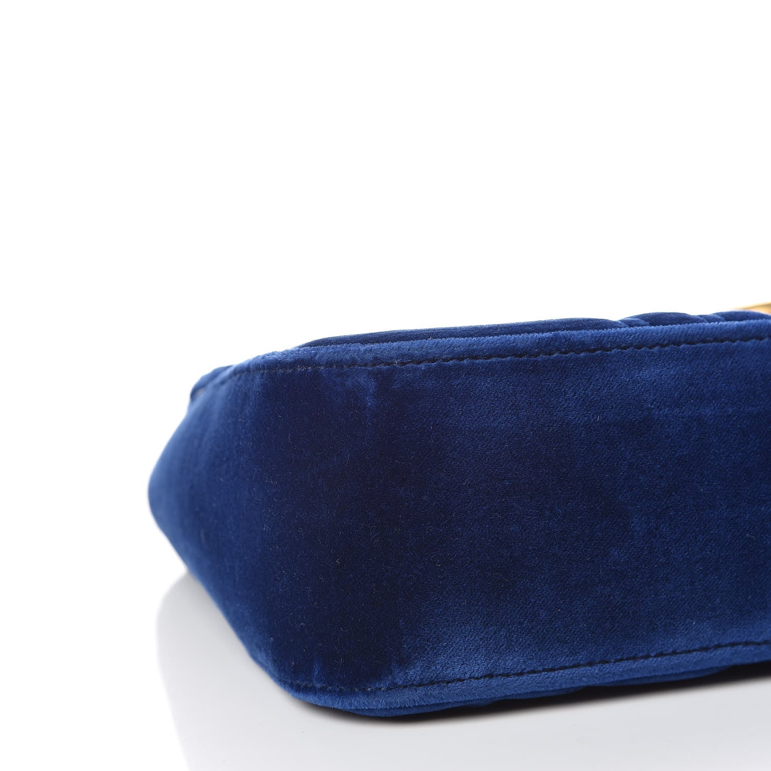 Gucci Velvet Matelasse Medium GG Marmont Shoulder Bag Cobalt Blue 10 of 11