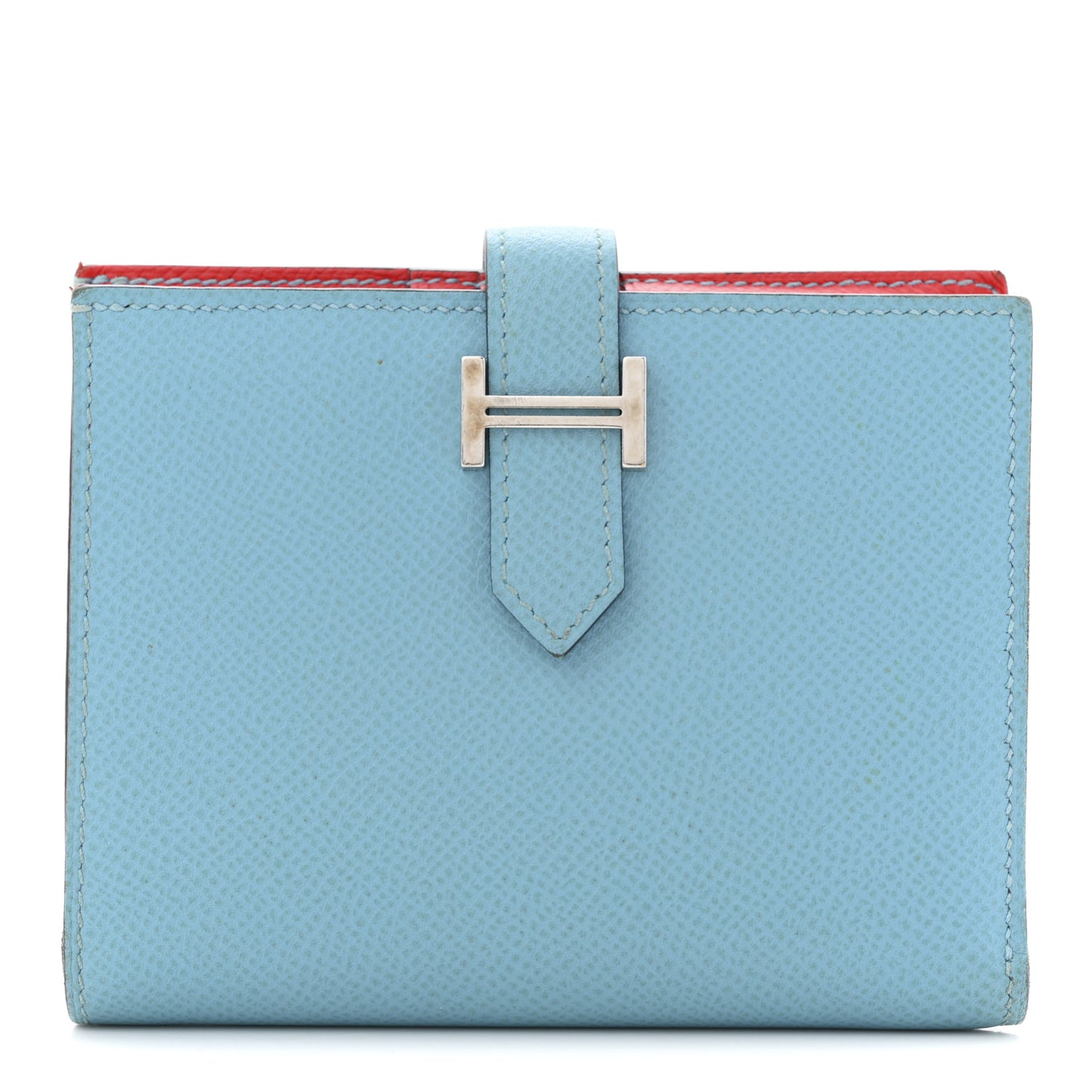 Epsom Verso Bearn Compact Wallet Bleu Du Nord Rouge De Coeur