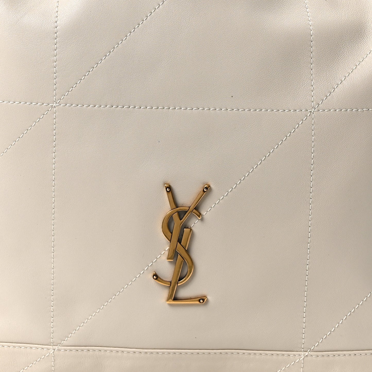 Lambskin Matelasse Monogram Medium Jamie 4.3 Pochon Crema Soft