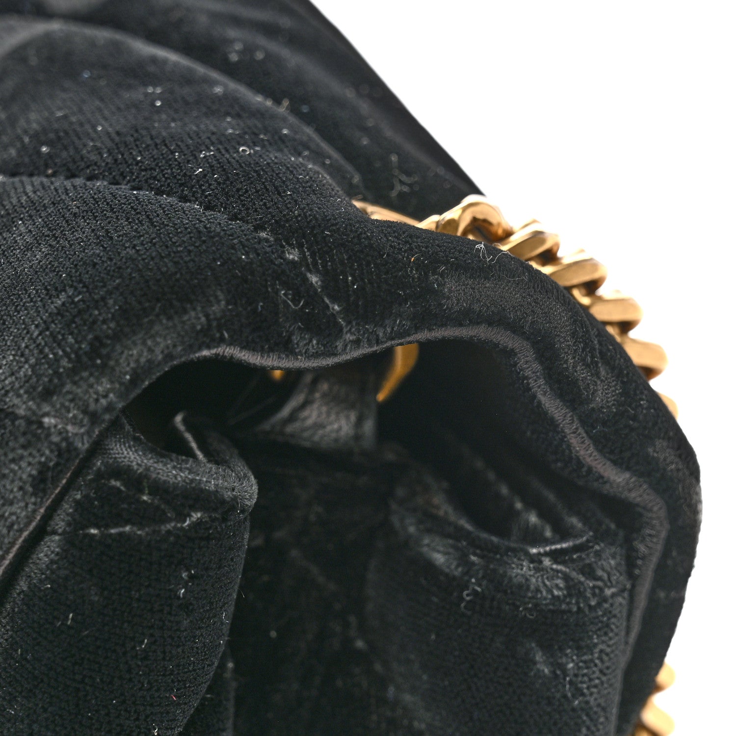 Saint Laurent Velvet Y Quilted Monogram Small Loulou Chain Satchel Black 12 of 15