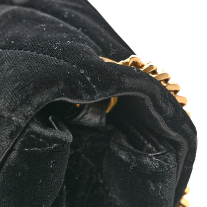 Saint Laurent Velvet Y Quilted Monogram Small Loulou Chain Satchel Black 12 of 15