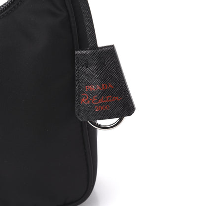 Prada Tessuto Nylon Saffiano Lunar New Year Mini Re-Edition 2000 Bag Black Fuoco 10 of 11