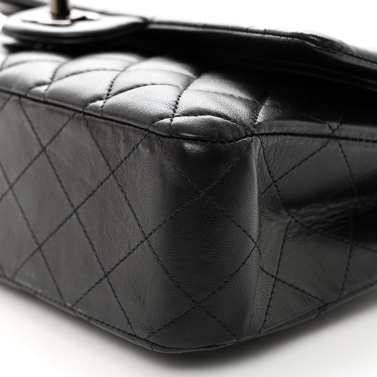 Chanel Lambskin Quilted Medium Double Flap So Black 10 of 10