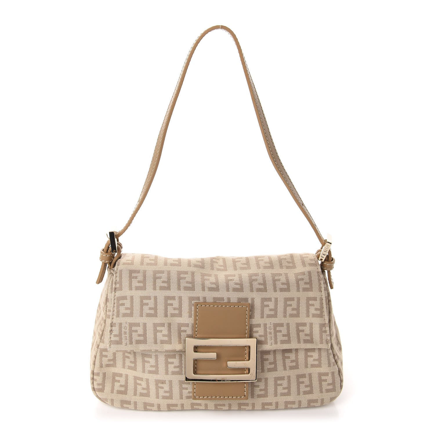 Fendi Zucchino Vitello Mini Mama Baguette Beige Tortora 1 of 10
