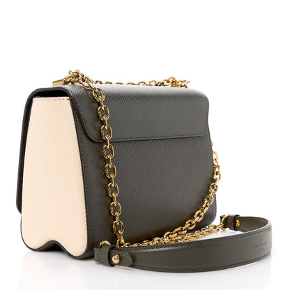 Louis Vuitton Epi Twist Shoulder Bag MM Kaki Creme 4 of 12