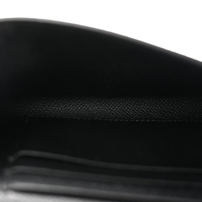 Balenciaga Signature Grained Calfskin Logo Ville Wallet on Chain Black 5 of 11