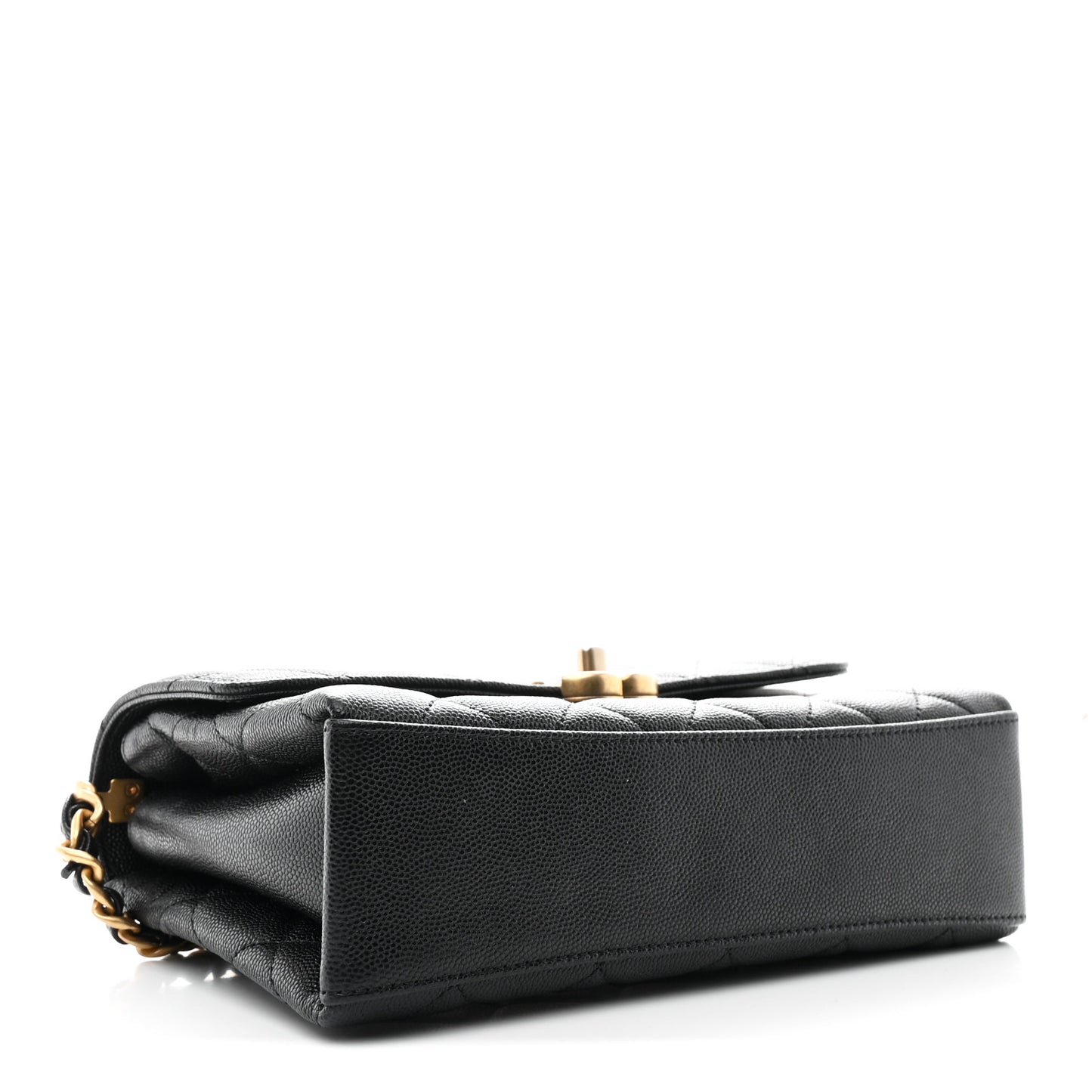 Caviar Quilted Medium Carry Me Top Handle Flap Black