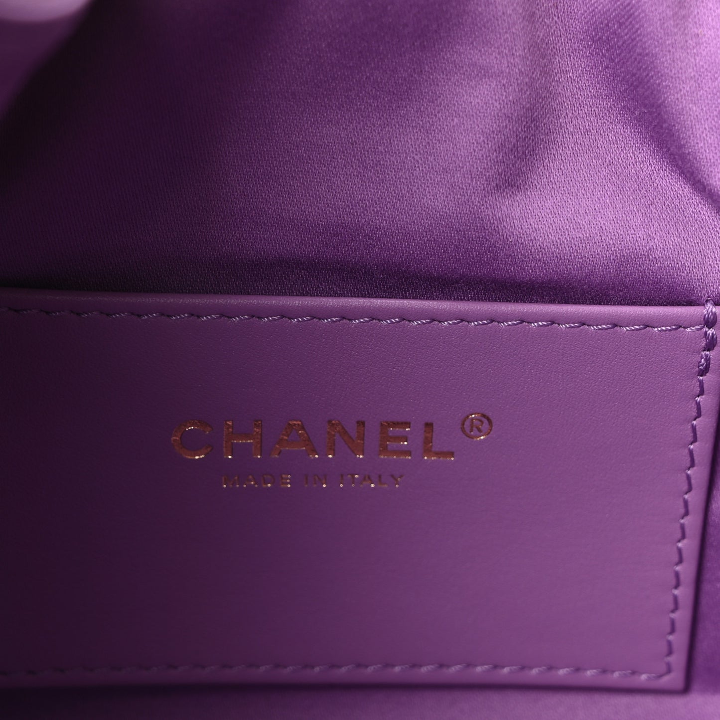 Suede Quilted Mini Chanel 25 Handbag Purple