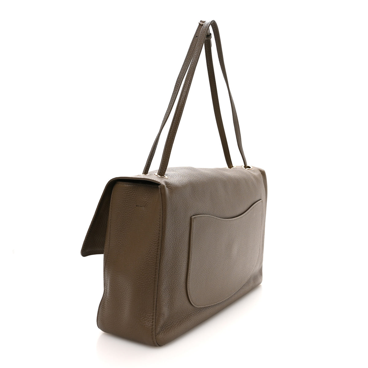 Grained Calfskin Souplissimo Maxi Flap Light Brown