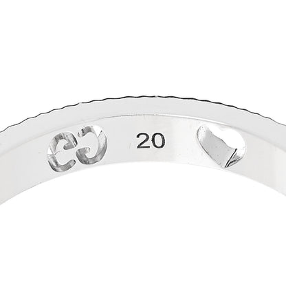 Gucci 18K White Gold Diamond Icon Heart Band Ring 60 9 7 of 7