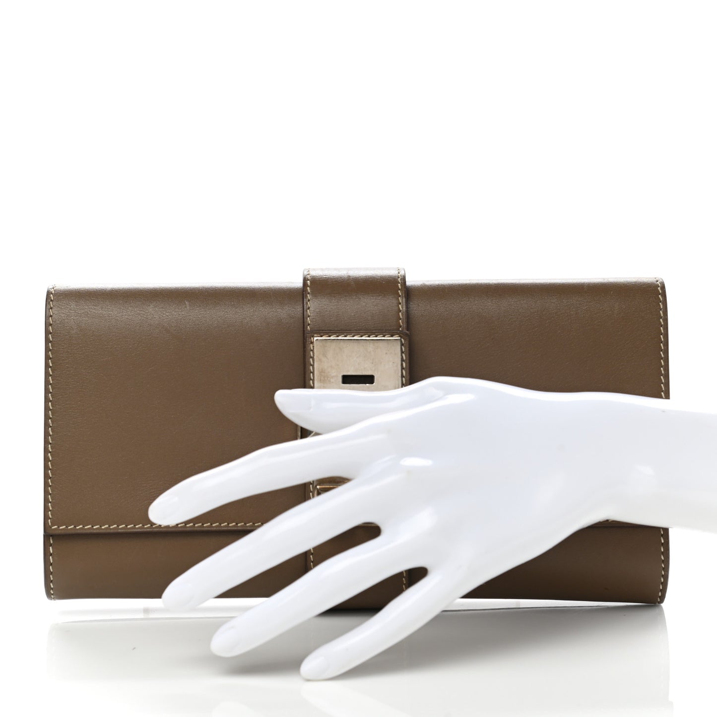 Tadelakt Medor 23 Clutch Etoupe