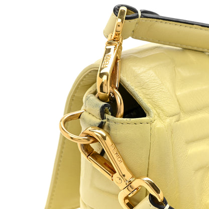 Fendi Nappa FF 1974 Embossed Large Baguette Banana 9 of 15