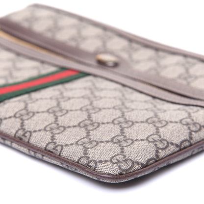 Gucci GG Supreme Monogram Large Ophidia Pouch Clutch Brown 7 of 11