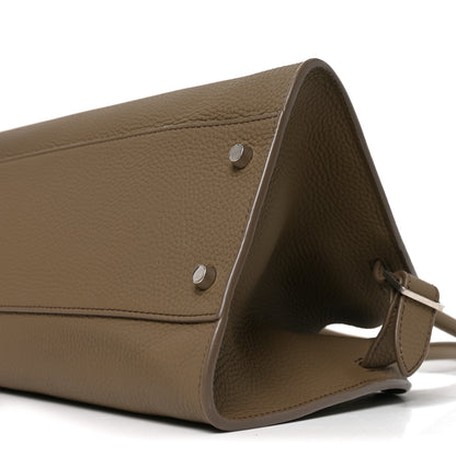 The Row Matte Grained Calfskin Margaux Shoulder 12  Dark Taupe 9 of 9