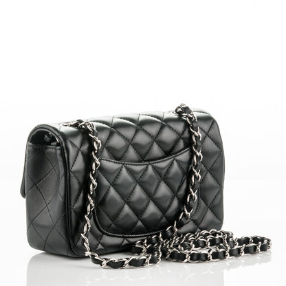 Chanel Lambskin Quilted Mini Rectangular Flap Black 3 of 8
