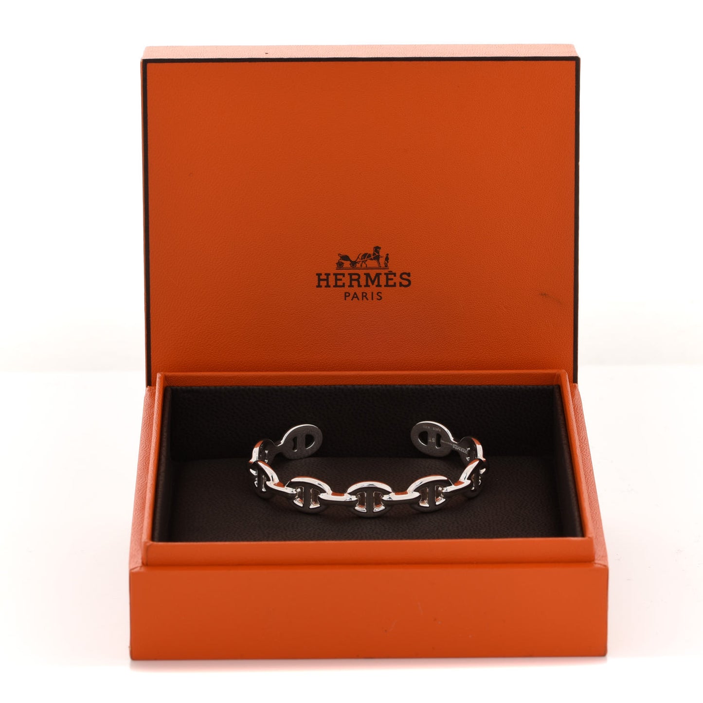 Sterling Silver MM Chaine d'Ancre Enchainee Cuff Bracelet ST