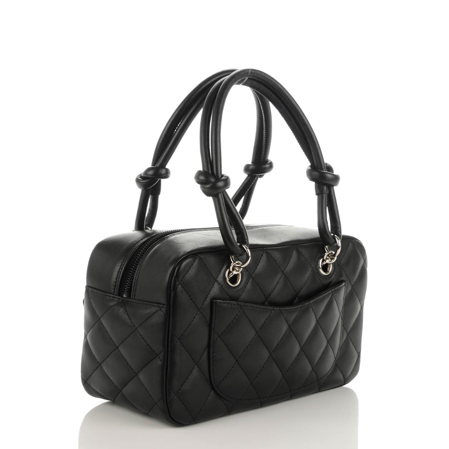 Chanel Calfskin Quilted Small Cambon Bowler Black 3 of 7