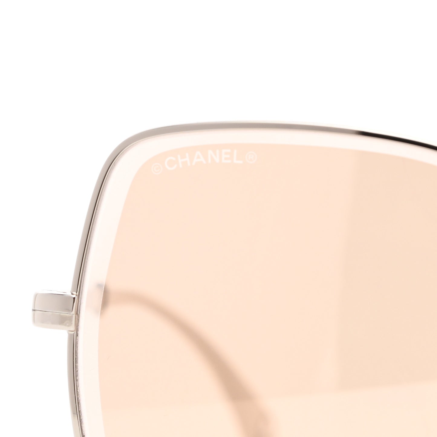 Metal Butterfly Removable Pearl Chain Sunglasses 4262 Pink