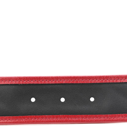 Gucci Azalea Calfskin Matelasse Diagonal Torchon Double G 40mm Belt 95 38 Black Romantic Cherry 4 of 6