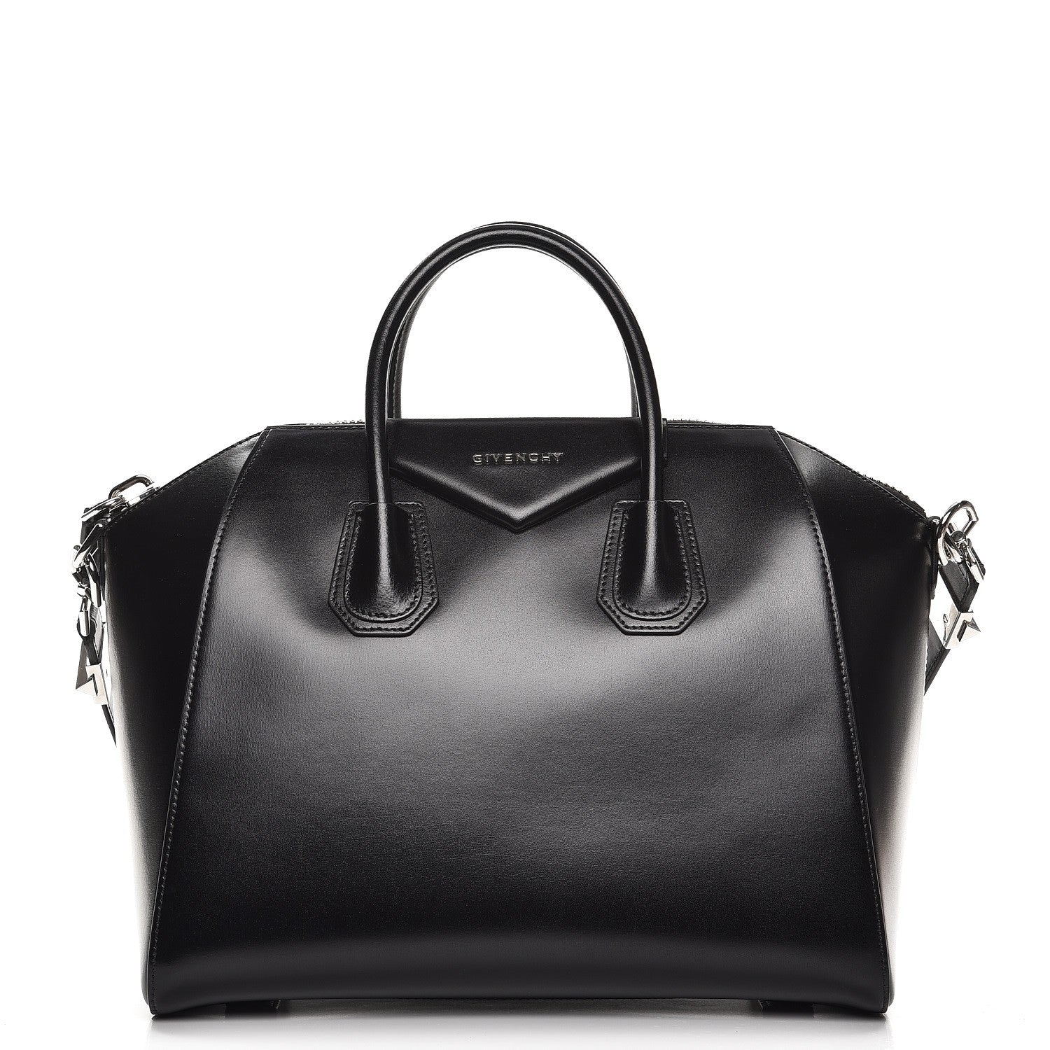 Givenchy Shiny Lord Calfskin Medium Antigona Black 1 of 9