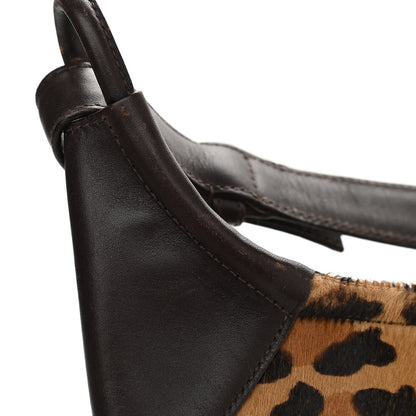 Prada Calf Hair Leopard Print Hobo Miele Moro 13 of 14