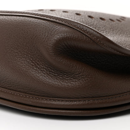 Hermes Taurillon Clemence Evelyne III GM Chocolate 10 of 11