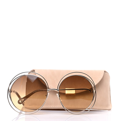 Chloe Metal Carlina Oversized Round Sunglasses CE114SD Gold 6 of 6
