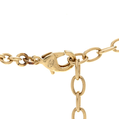 Chanel Metal Enamel Pearl CC Necklace Pink Gold 5 of 6