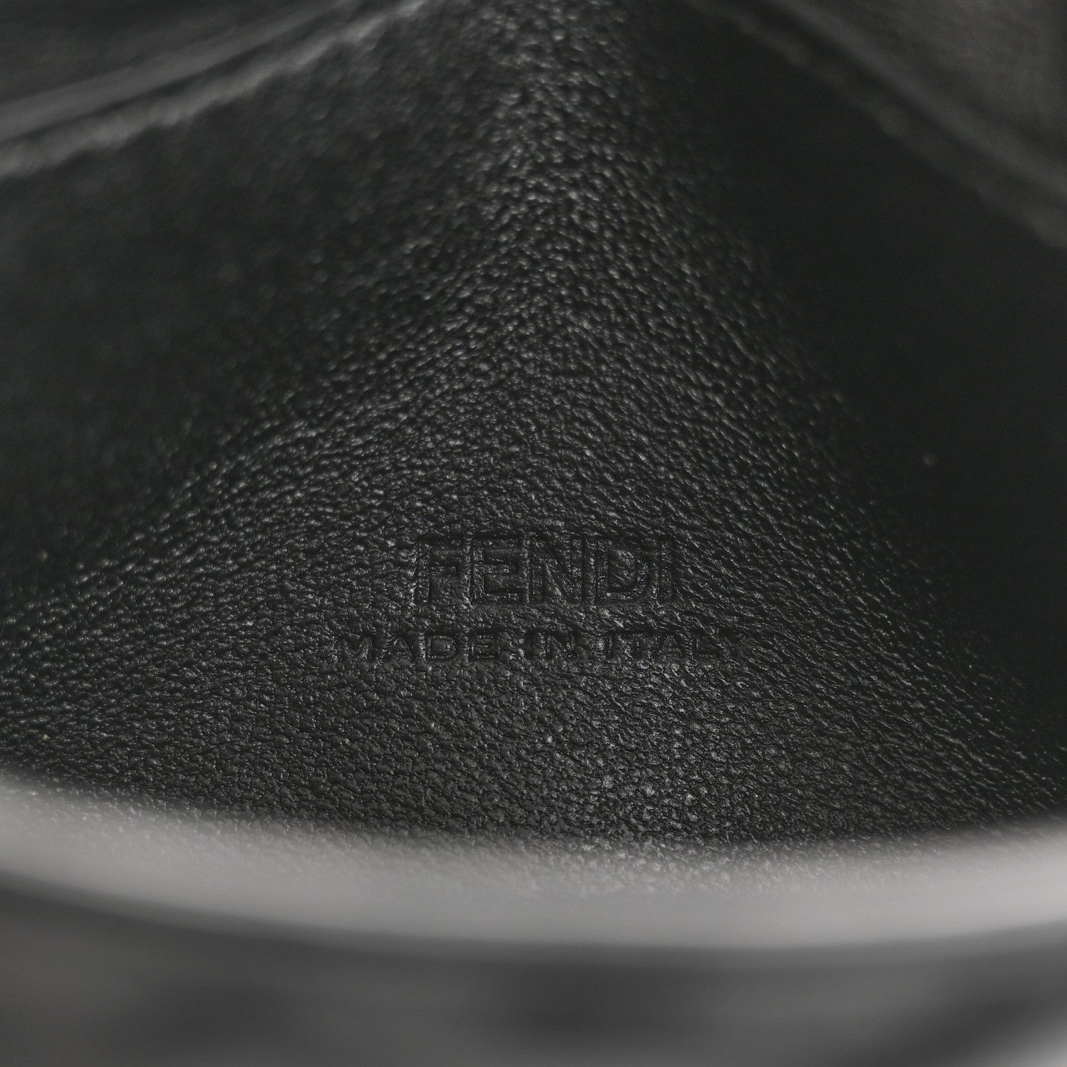 Fendi Nappa Matisse FF Embossed Nano Chain Baguette Black 6 of 13