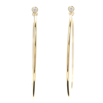 Tiffany 18K Yellow Gold Diamond Medium Elsa Peretti Hoop Earrings 1 of 4