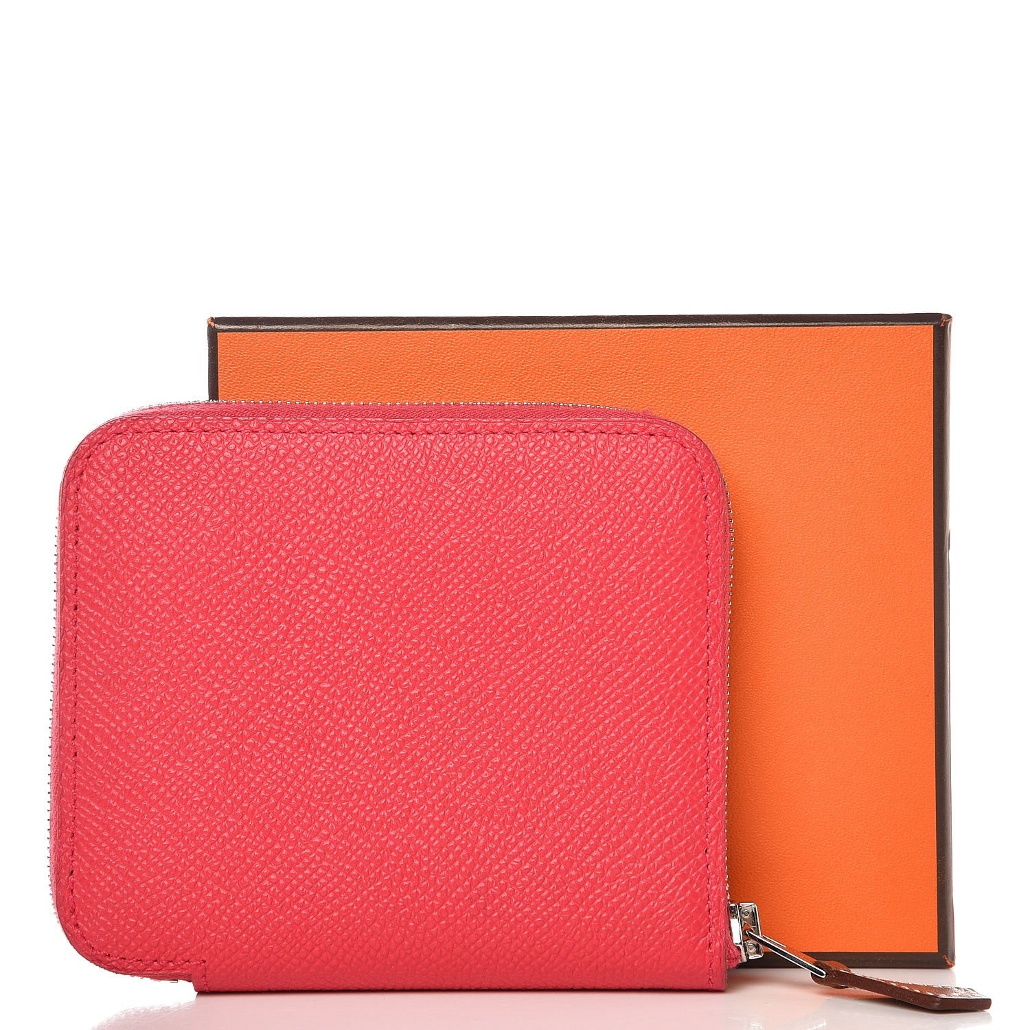 Hermes Epsom Silk'in Compact Wallet Rose Extreme Fauve 8 of 8