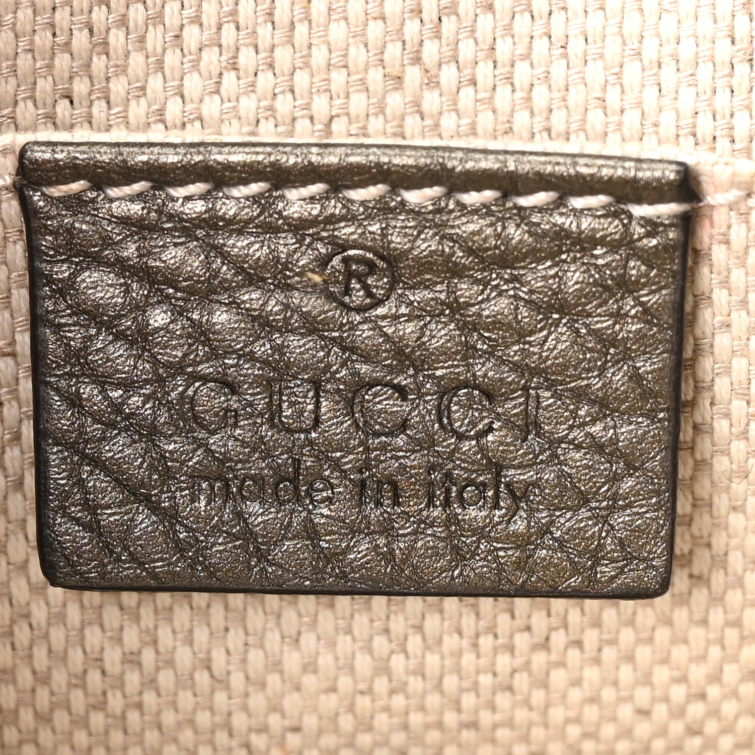 Gucci Metallic Pebbled Calfskin Small Soho Flap Crossbody Sasso 6 of 10