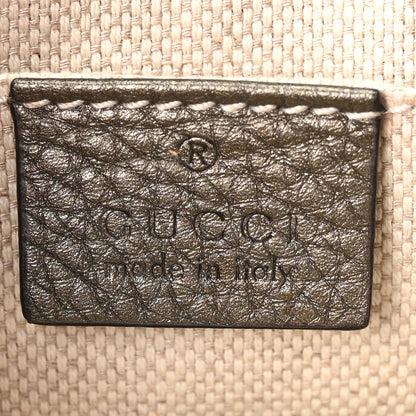 Gucci Metallic Pebbled Calfskin Small Soho Flap Crossbody Sasso 6 of 10