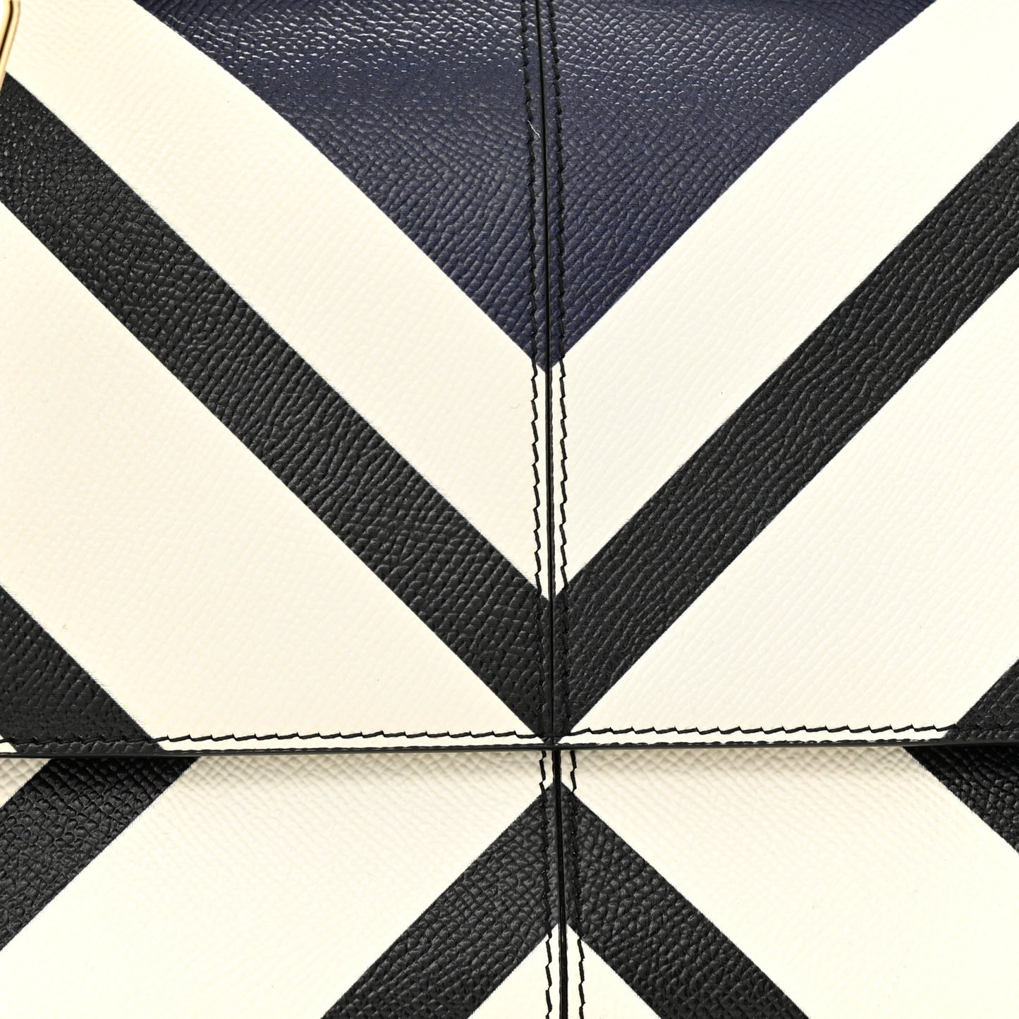 Dauphine Chevron Striped Medium Miss Sicily Satchel Blue
