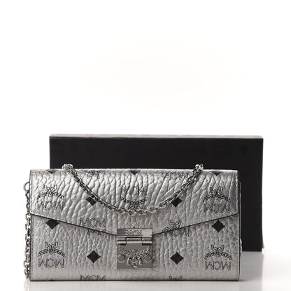 MCM Metallic Visetos Patricia Wallet On Chain Silver 12 of 12