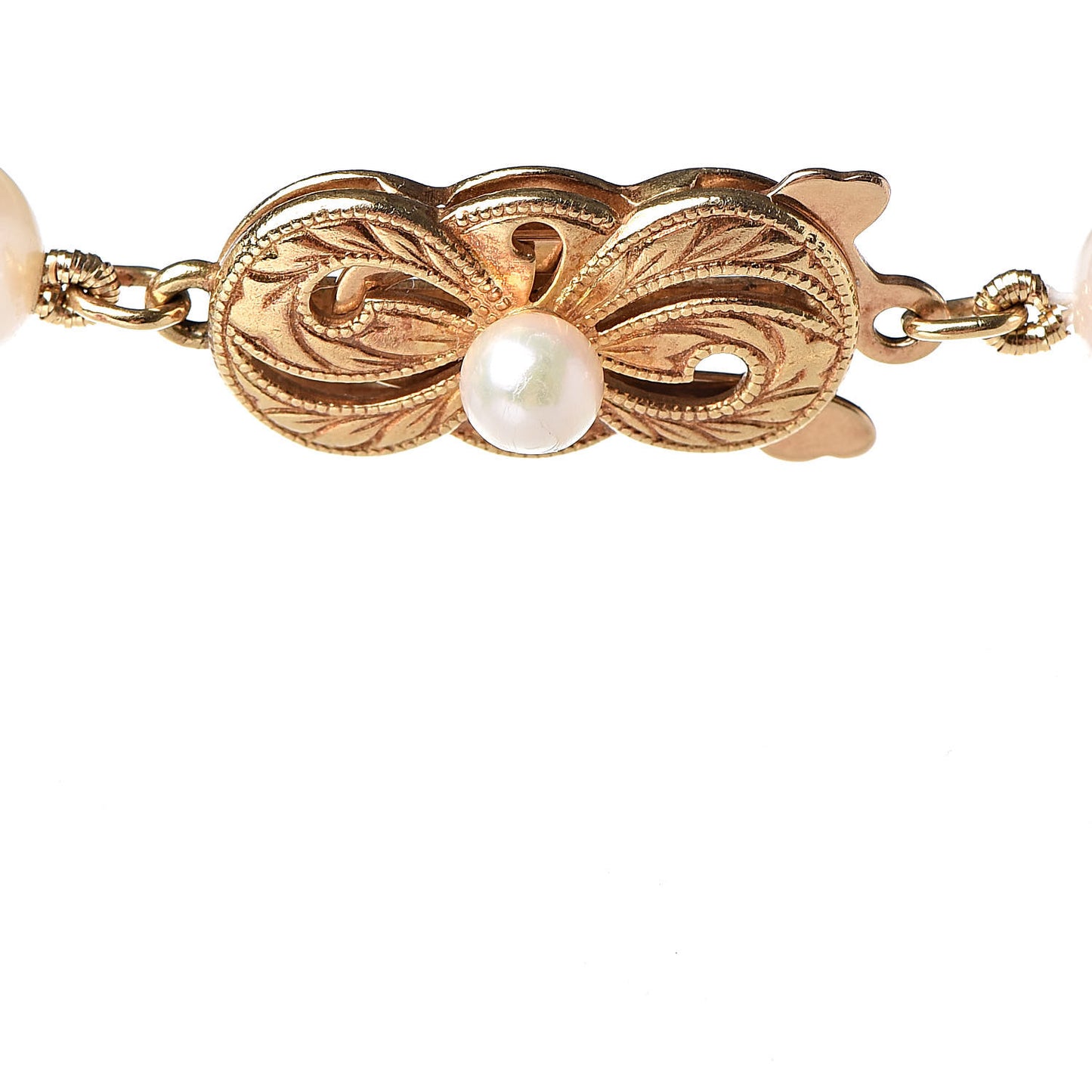 18K Yellow Gold Akoya Pearl 6-6.5mm Necklace 54"