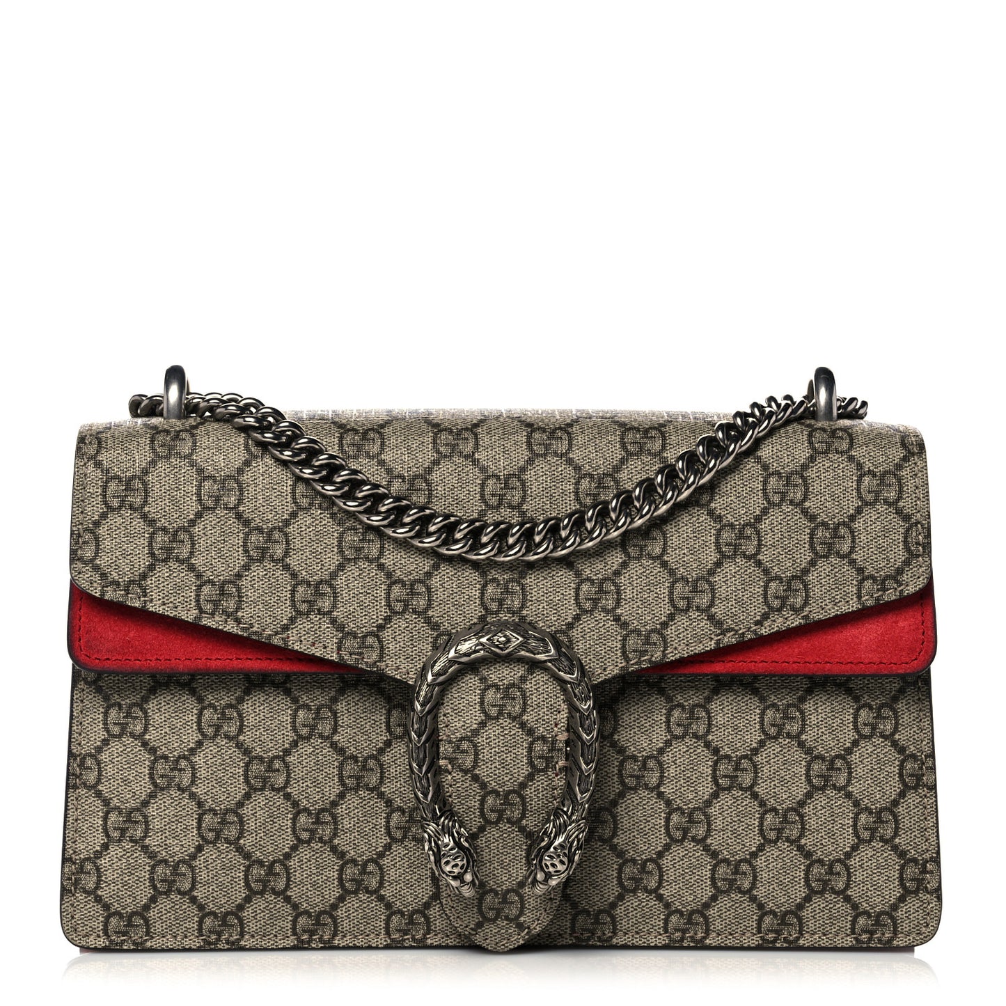 GG Supreme Monogram Small Dionysus Shoulder Bag Red