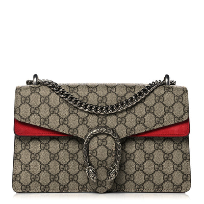 Gucci GG Supreme Monogram Small Dionysus Shoulder Bag Red 1 of 13